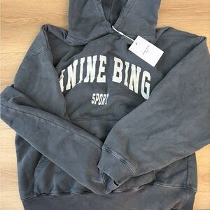 Anine Bing Charcoal Sport Hoodie
